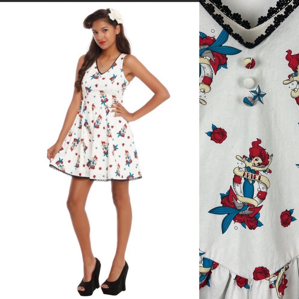 Ariel Little Mermaid Disney pinup style dress